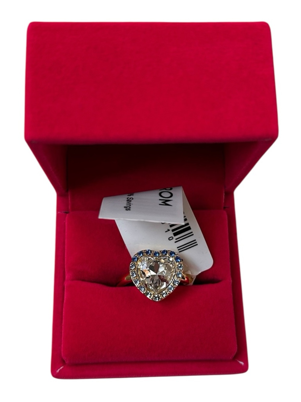 Kurt Geiger London Heart Halo Cocktail Ring NWT Size 8